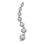 1/8 ct. tw. Diamond and 18K Gold Over Sterling Silver 7 Stone Pendant