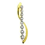 1/8 ct. tw. Diamond and 18K Gold Over Sterling Silver 8 Stone Pendant