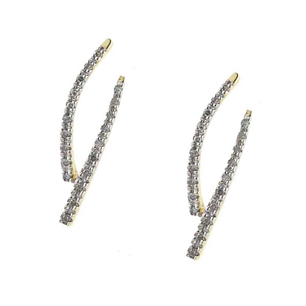 1/4 ct. tw. Diamond Earrings. 10K Yellow Gold