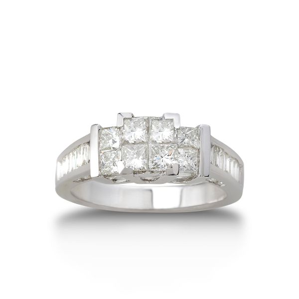 2 Cttw Hi I1I2 Diamond 14K White Gold Fashion Bridal Ring