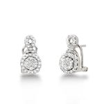 .50 Cttw Hi I1I2 Diamond 14K White Gold Fashion Earrings