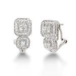 .75 Cttw Hi I1I2 Diamond 14K White Gold Fashion Earrings