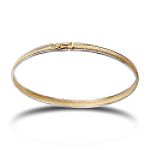 10Ktyg 5Mm Polished Edge Dia Cut Mesh Center Flex Bangle