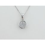 1/20 ct. tw. Diamond Round Pendant. 10Kt White Gold