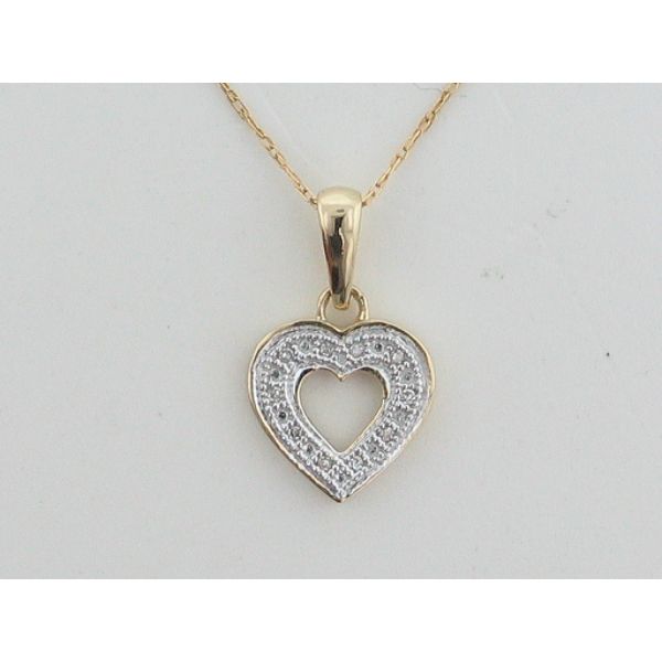 1/50 ct. tw. Diamond Heart Pendant. 10Kt Yellow Gold