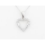 1/4 ct. tw. Diamond Heart Pendant. 10Kt White Gold
