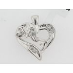 1/10 ct. tw. Diamond Pendant. 10Kt White Gold
