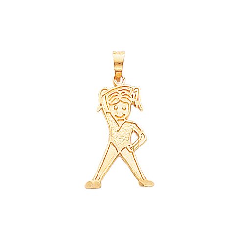 14K Yellow Gold Gymnastic Girl Charm
