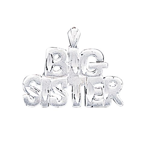 Quality Gold Sterling Silver Big Sister Charm