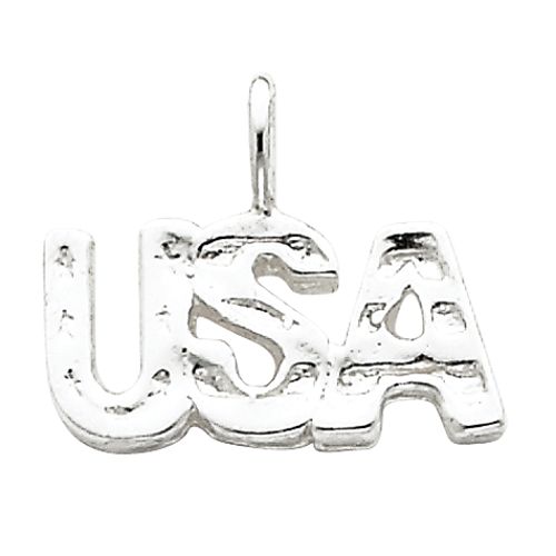 Quality Gold Sterling Silver USA Charm
