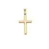 14k Yellow Gold Hollow Cross Charm