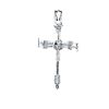 14k White Gold Nail Cross Pendant