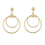 Aurafin Corp L R Double Circle On Post