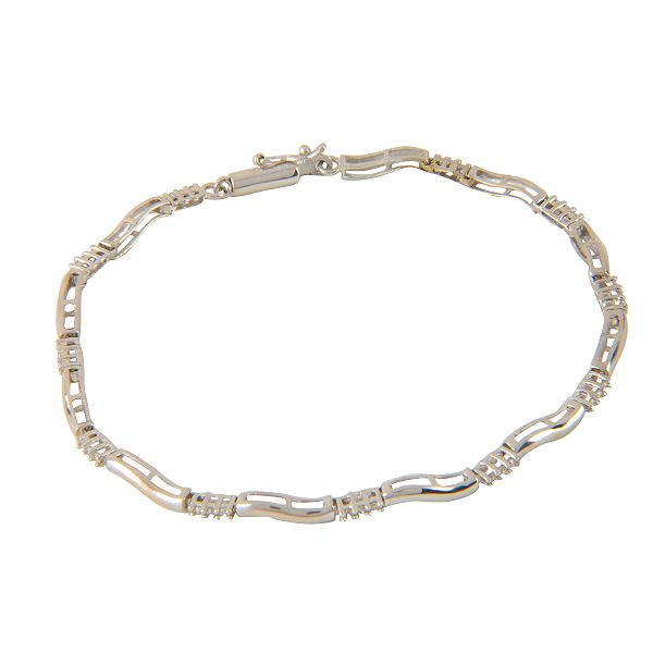 10K white gold diamond bracelet