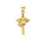 14K Yellow Gold Marine Corps Cross Pendant - K2134