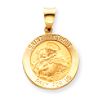 14k Yellow Gold Saint Anthony Medal Round Charm