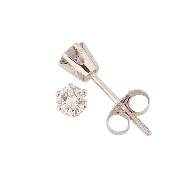 Better Quality White Gold Diamond Stud Earrings