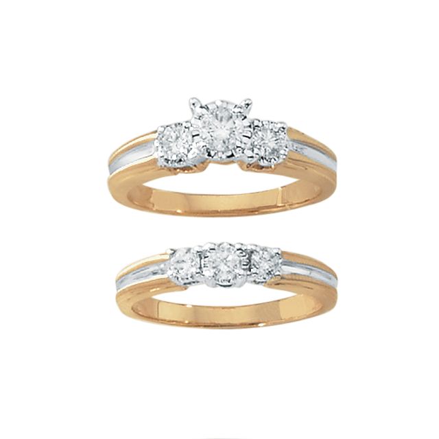 Celestial Star(tm) 3/4 ct. tw.* Diamond 3 Stone Bridal Set