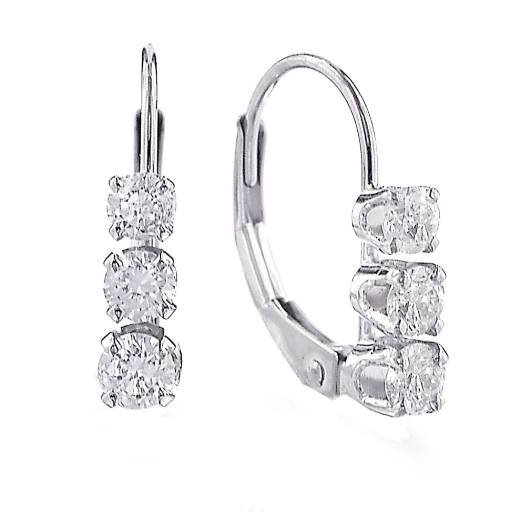 Celestial Star(tm) 1/4 ct. tw. - 1 ct tw.* 3-Stone Diamond Leverback Earrings
