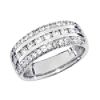 Celestial Star Round Cut Diamond Wedding Ring 14K White Gold
