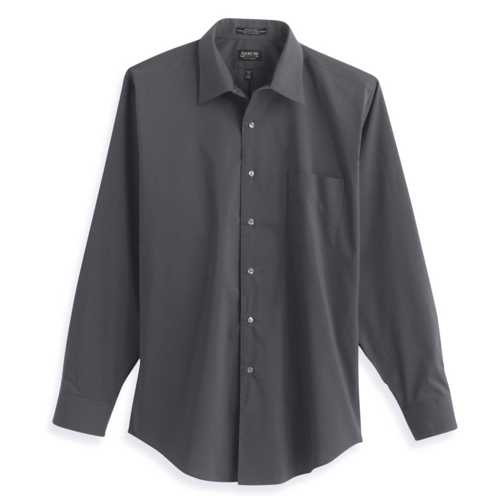 Arrow Fitted Poplin Long Sleeve Dress Shirt
