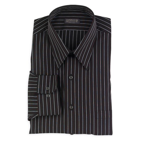 Arrow Long Sleeve Stripe Broadcloth Dress Shirt