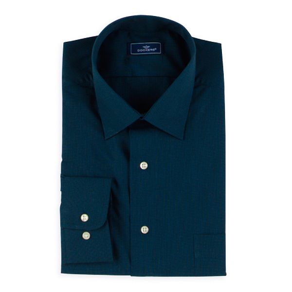 Dockers Long Sleeve Fitted Check Dress Shirt