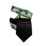 Covington Solid Satin Tie in a Trunk