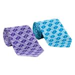 Covington Geometric White Warp Tie