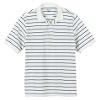 Big Men's Short Sleeve Striped Jersey Polo Tee Shirt