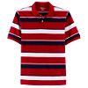 Men's Short Sleeve Striped Jersey Polo