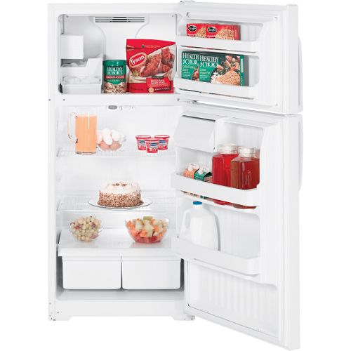 GE 15.7 cu. ft. Top Freezer Refrigerator with Factory-Installed Ice Maker - GTS16BCSR