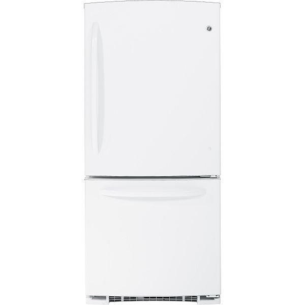GE White 20.3 cu. ft. Bottom Freezer Refrigerator (GBSC0HBX)