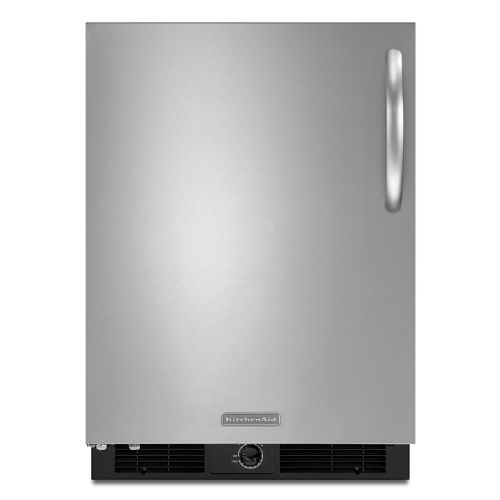 KitchenAid Black w Stainless 6 cu. ft. Under Counter Refrigerator (KURS24LS)