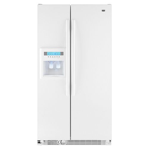 Click to buy Maytag White 23.1 cu. ft. Side-By-Side Refrigerator w  Water Filtration (MCD2358WE) .