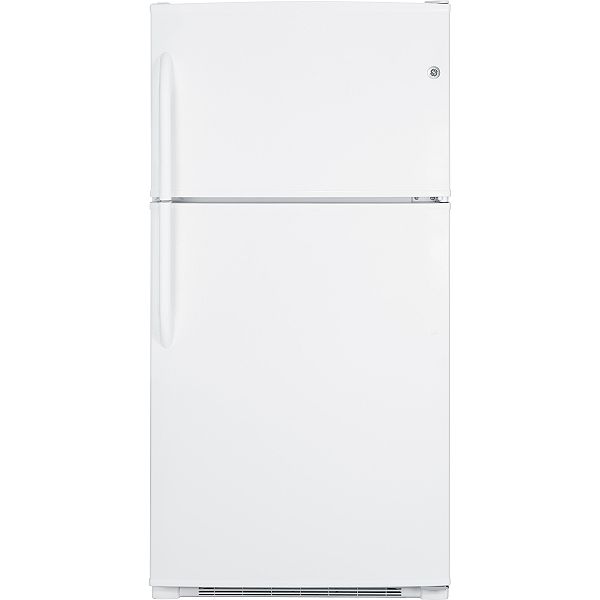 GE White 21.0 cu. ft. Top Freezer Refrigerator (GTS21KCX)