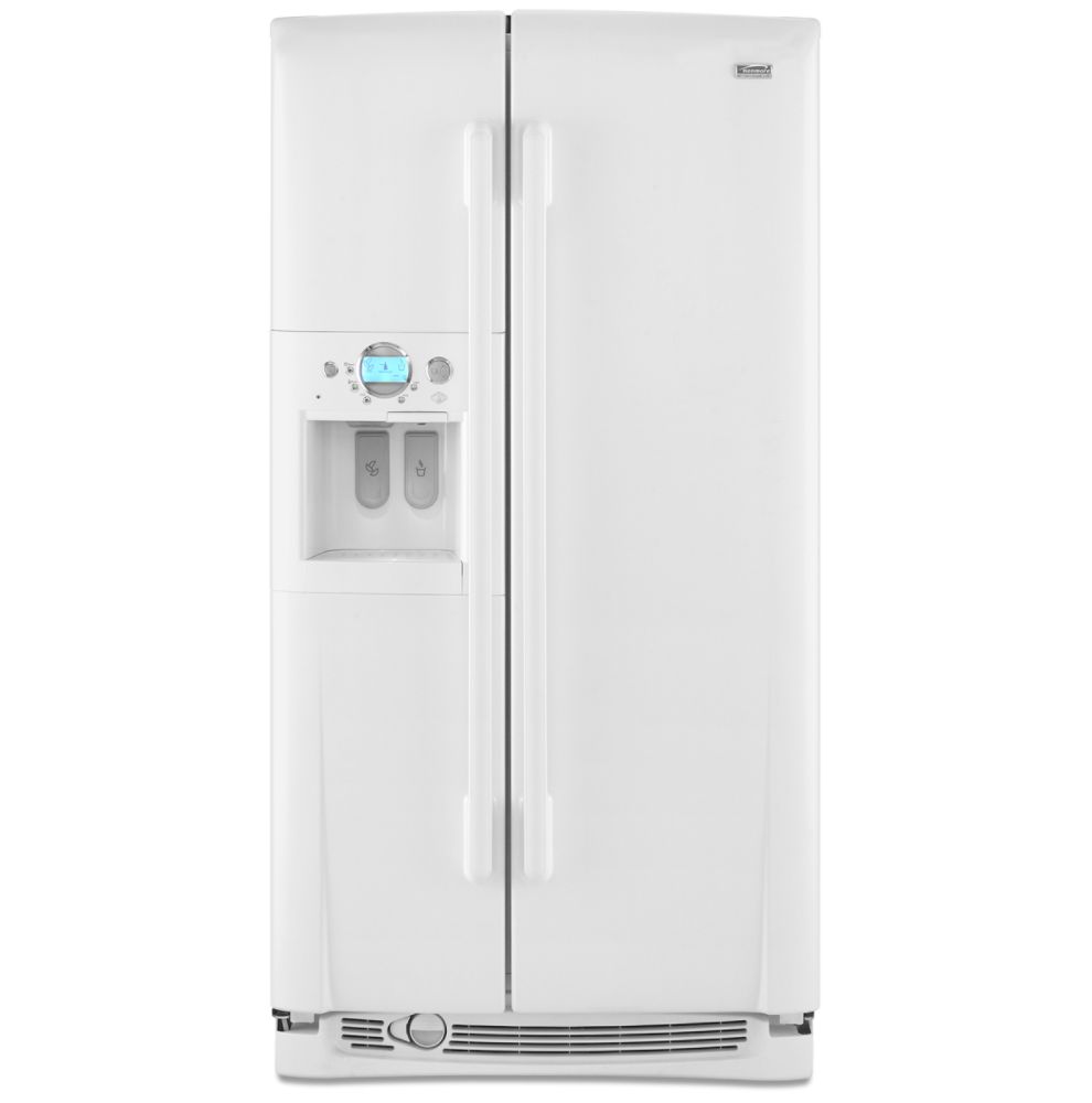 Kenmore Elite 25.1 cu. ft. Side-By-Side Refrigerator with Flush Dispenser & LCD Display