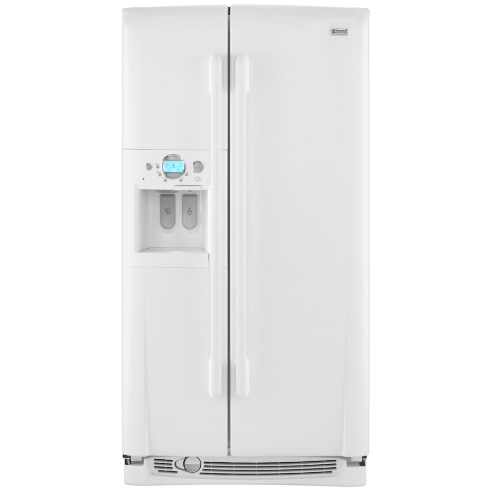 Kenmore Elite 25.1 cu. ft. Side-By-Side Refrigerator with Flush Dispenser & LCD Display