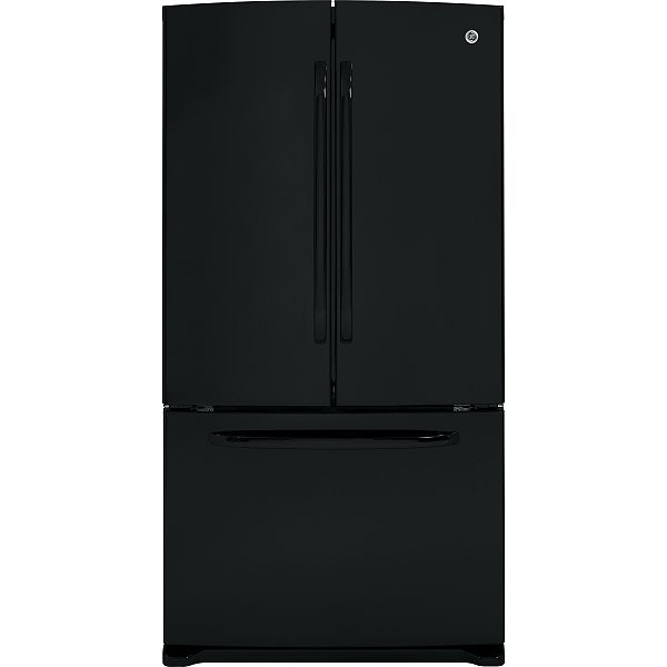 GE High-gloss black 25.8 cu. ft. French-Door Bottom-Freezer