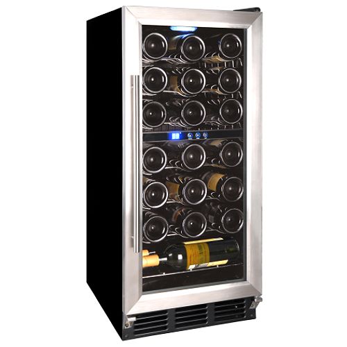 Vinotemp 32 Bottle Wine Cooler. Black cabinet with Stainless Steel door - VT-TC32SB by 