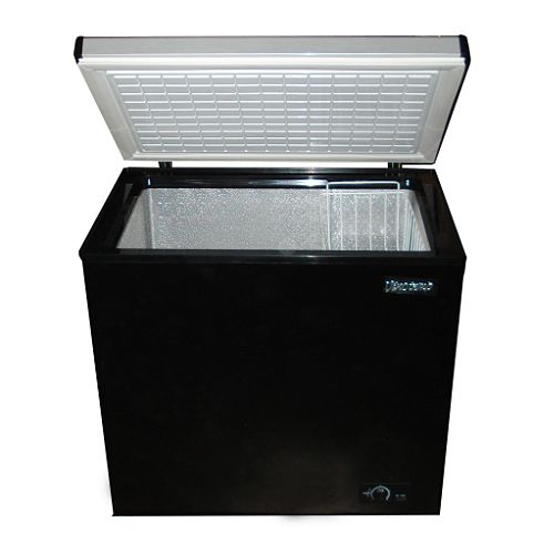 Vinotemp Black body, brushed metal top chest freezer - VT-ICECHEST 