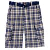 Men's Belted Cargo Short (Plaid)
