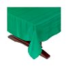 Satin Stripe Green Fabric Table Cover