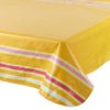 Orange Vinyl Tablecloth with Stripes