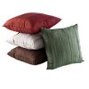 Faux Silk Pleated Decorative Pillow