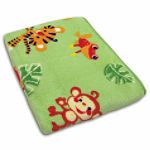Fisher-Price Rainforest Jungle Stripe Coral Fleece Blanket