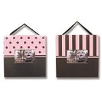 Trend Lab Baby Pink & Brown Dot and Striped 2... by Trend Lab