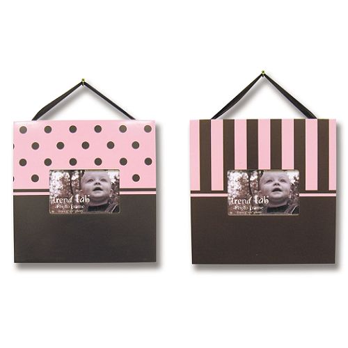 Trend Lab Baby Pink & Brown Dot and Striped 2... by 
