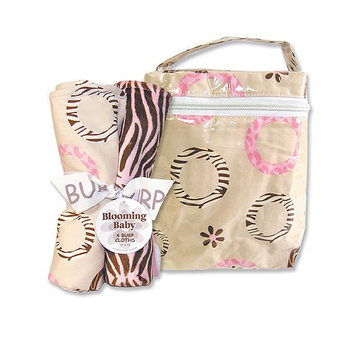 Trend-Lab Sweet Safari Pink Bottle Bag and Burp... by