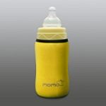 Momo Baby Wide Neck 6oz Glass Thermal Bottle Huggers (Yellow, 3-pack)